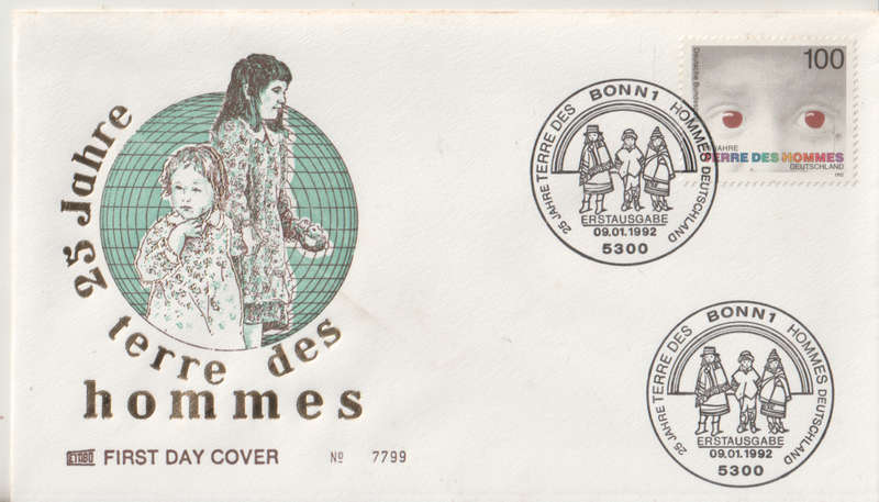 GERMANY 1992 The 125th Anniversary of the Foundation of Childrens Welfare OrganisationFDC SG 2436