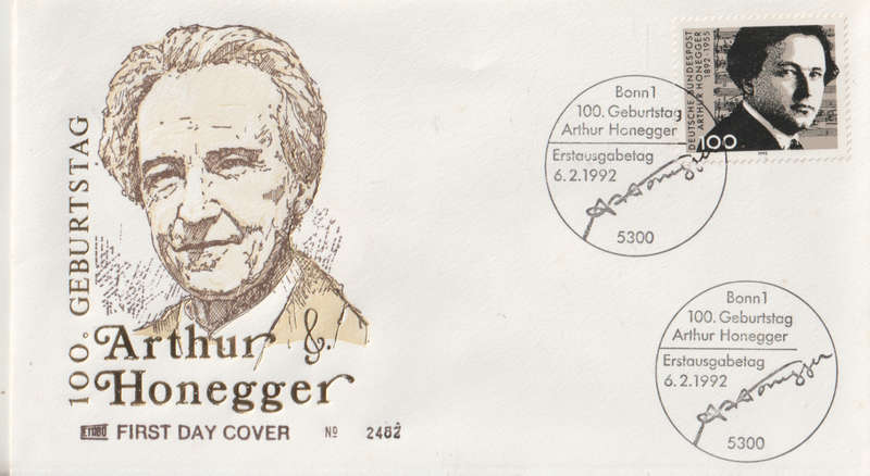 GERMANY 1992 The 100th Anniversary of the Birth of Athur Honegger, Composer FDC SG 2442