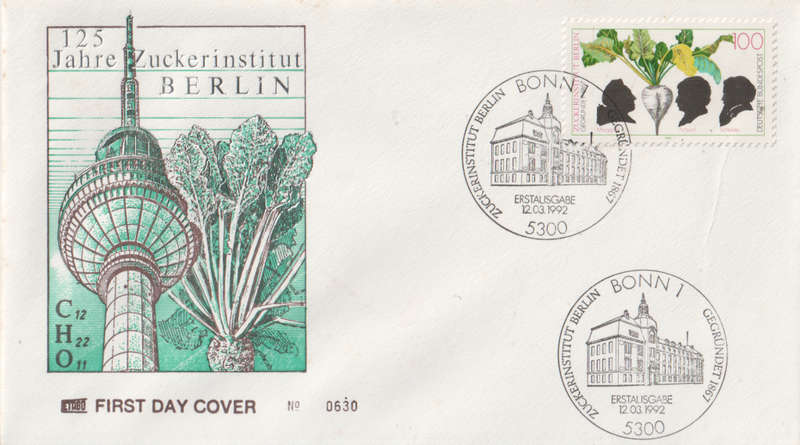 GERMANY 1992 The 125th Anniversary of the Sucker Institute in Berlin FDC SG 2445