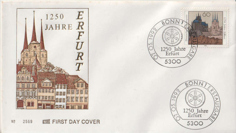 GERMANY 1992 The 1250th Anniversary of the Birth of Saint Ludgerus FDC SG 2455