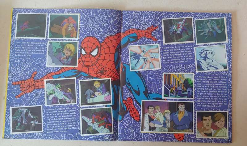 VINTAGE PANINI MARVEL COMICS SPIDERMAN STICKER ALBUM COMPLETE INCLUDES COMPLETE POSTER