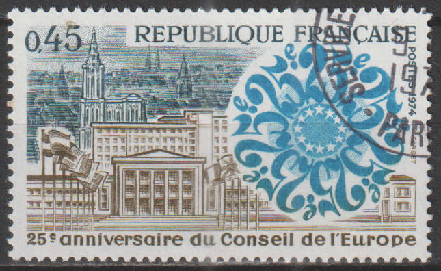 FRANCE 1974 The 25th Anniversary of the Council of Europe ULH SG 2041