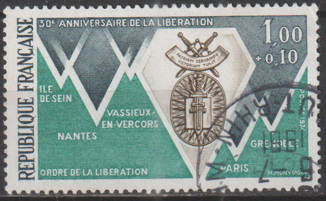 FRANCE 1974 Order of Liberation and Honoured Towns ULH SG 2051