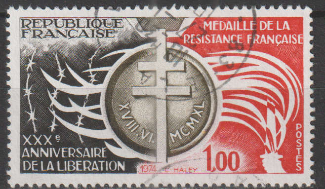 FRANCE  1974 The 30th Anniversary of the Liberation  ULH SG 2050