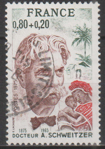 FRANCE 1975 The 100th Anniversary of the Birth of Dr. Albert Schweitzer ULH SG 2061