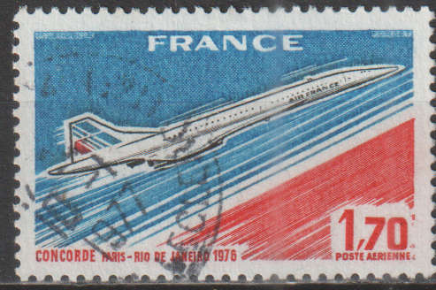 FRANCE  1976 Airmail - First Commercial Flight of `Concorde`, Paris-Rio de Janeiro ULH SG 2101