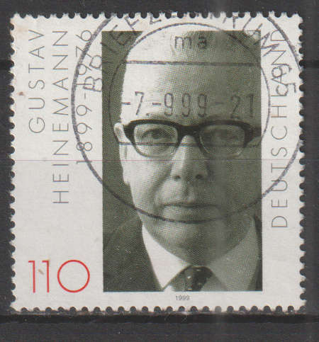 GERMANY 1999 The 100th Anniversary of the Birth of Gustav Heinemann, Politician ULH SG 2916