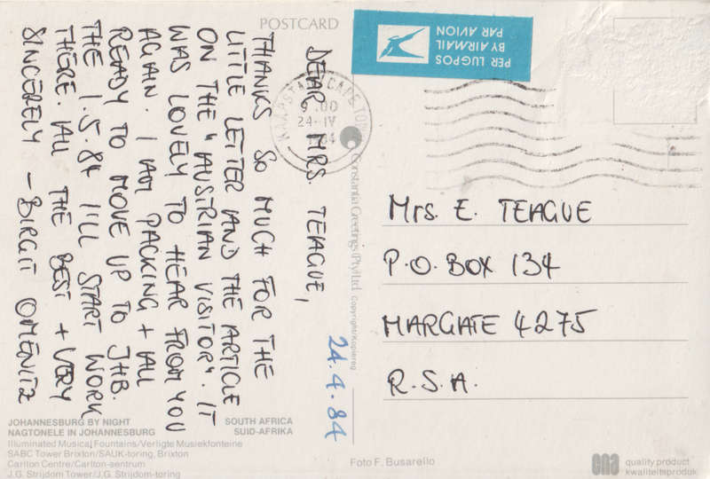 USED POST CARD SA