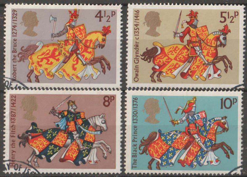 ENGLAND 1974 Medieval Knights UNH SG 958-61