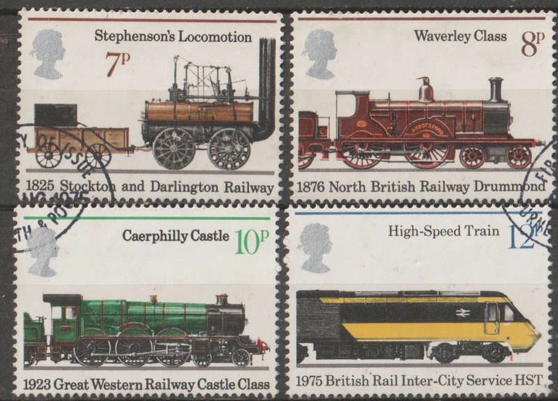 ENGLAND  1975 Locomotives UNH SG 984-7