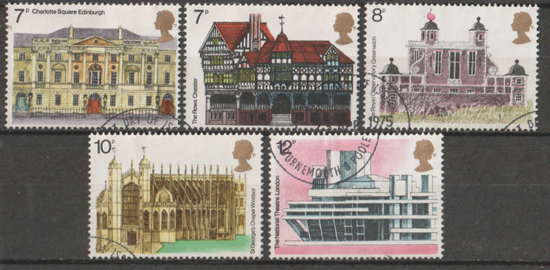 ENGLAND 1975 Townscapes UNH SG 975-9