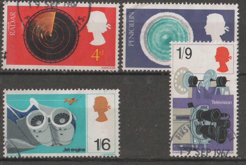 ENGLAND   1967 British Discoveries UNH SG 752-5