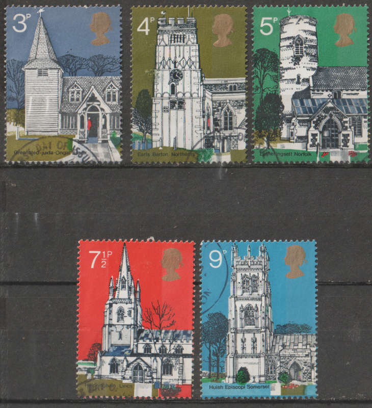 ENGLAND 1972 Old Village Churches UNH SG 904-8