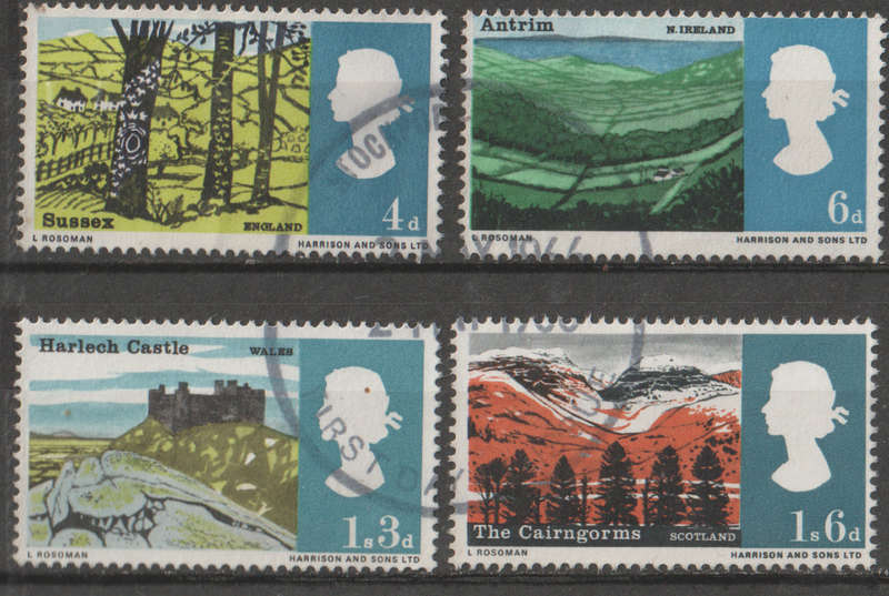 ENGLAND 1966 Landscapes UNH SG 689-92