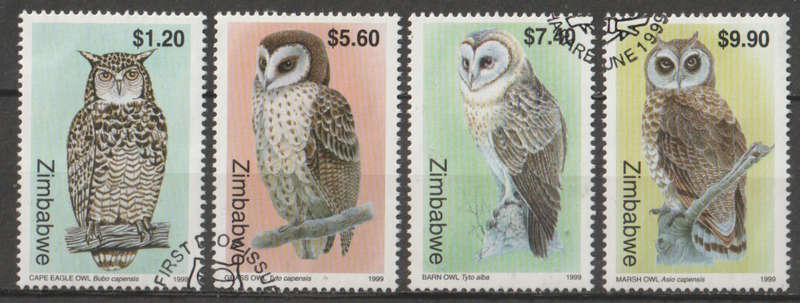 ZIMBABWE 1999 Owls UNH SG 988-91