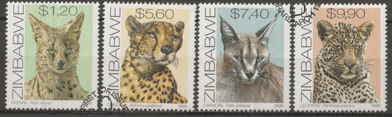 ZIMBABWE 1999 Cats UNH SG 984-7