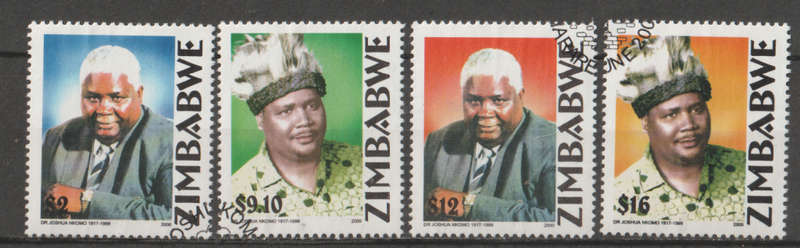 ZIMBABWE 2000 The 1st Anniversary of the Death of Dr. Joshua Nkomo UNH SG 1028-31
