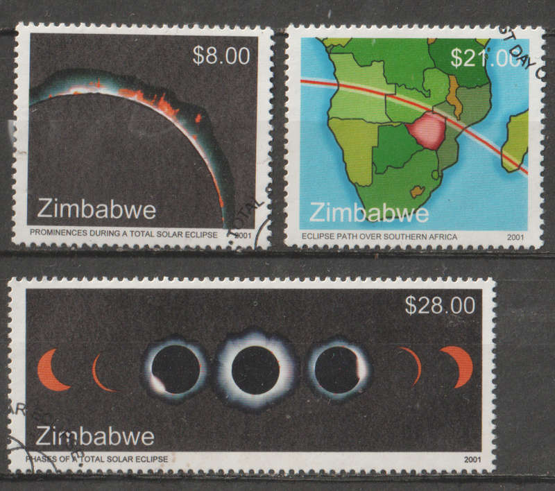 ZIMBABWE  2001 Total Solar Eclipse, 21 June 2001 UNH SG 1060-3
