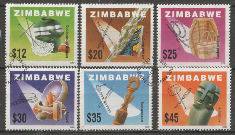 ZIMBABWE 2002 Local Crafts UNH SG 1073-8