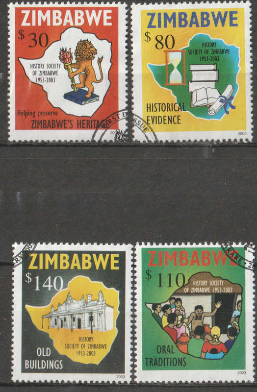 ZIMBABWE 2003 The 50th Anniversary of History Society of Zimbabwe UNH SG 1100-3