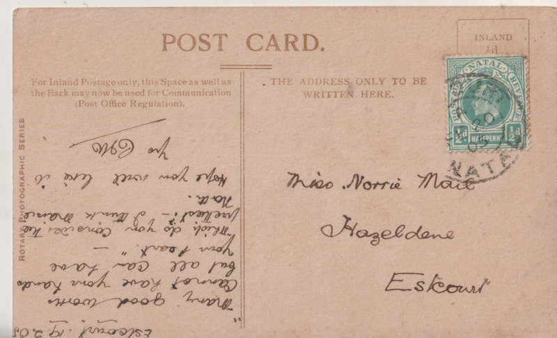 USED POST CARD 1905