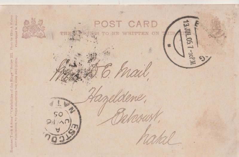 USED POST CARD 1905