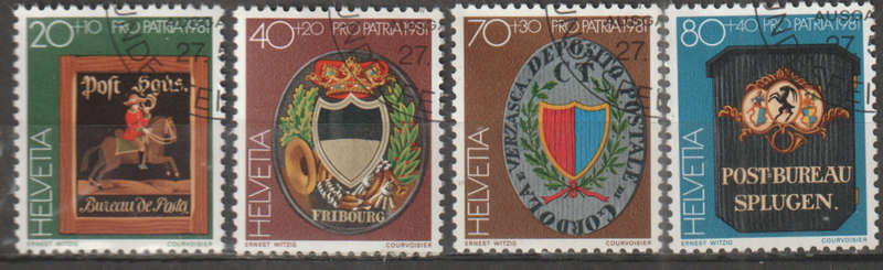 SWITZERLAND  1981 Pro Patria - Post Signs CTO SG 1010-3