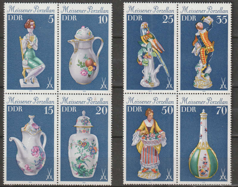 DDR 1979 Meissener Porcelain UMM SG E2173A/77A