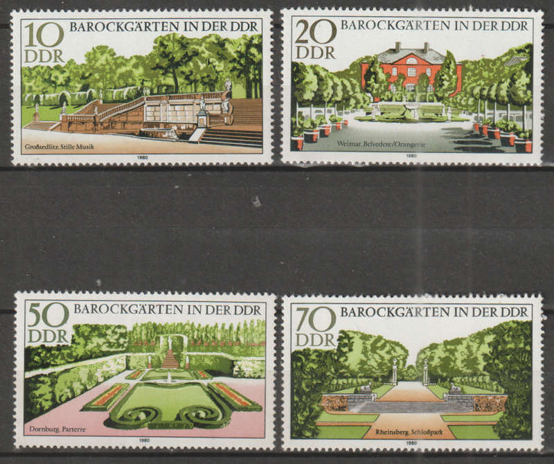DDR 1980 Baroque Gardens UMM SG E2193-6