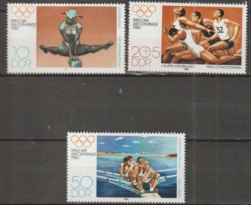 DDR 1980 Olympic Games - Moscow, USSR UMM SG E2224-6