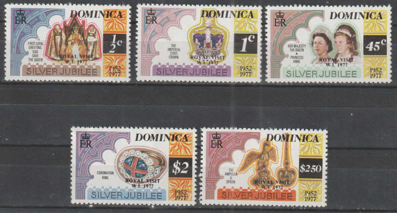 DOMINICA 1977 The 25th Anniversary of the Reign of Queen Elizabeth II UMM SG 591-95A