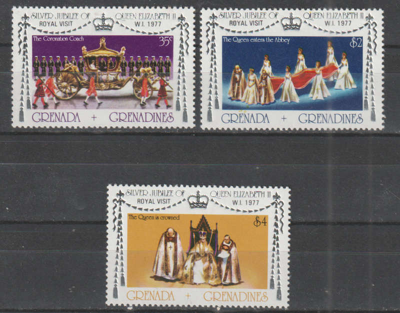 GRENADA GRENADINES 1977 The 25th Anniversary of the Reign of Queen Elizabeth II UMM SG 215-7