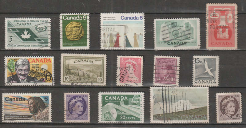 CANADA SELECTION BID PER STAMP TO TAKE ALL CARD EXCLUDED