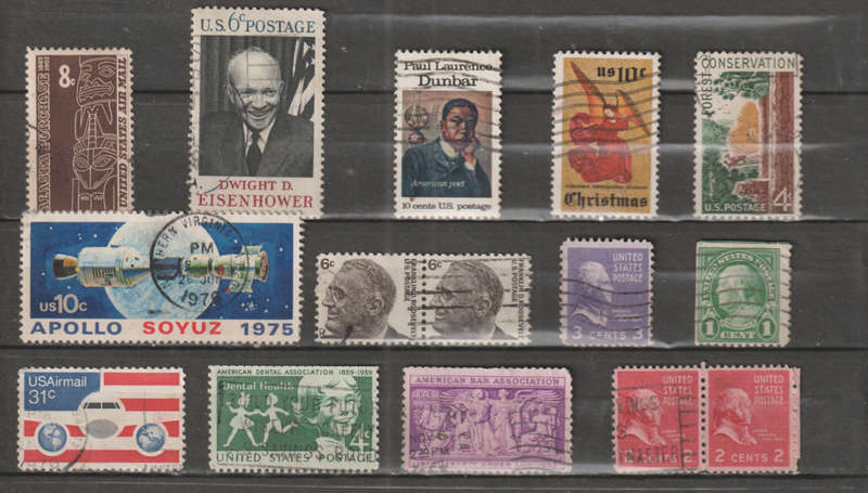 USA SELECTION BID PER STAMP TO TAKE ALL CARD EXCLUDED