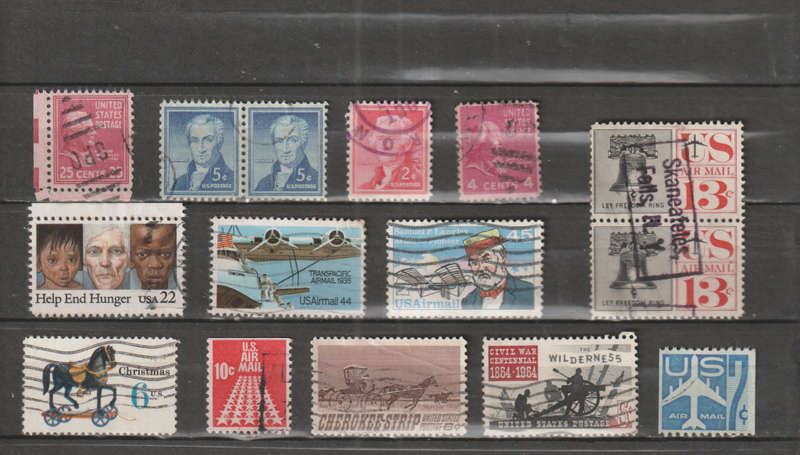 USA SELECTION BID PER STAMP TO TAKE ALL CARD EXCLUDED
