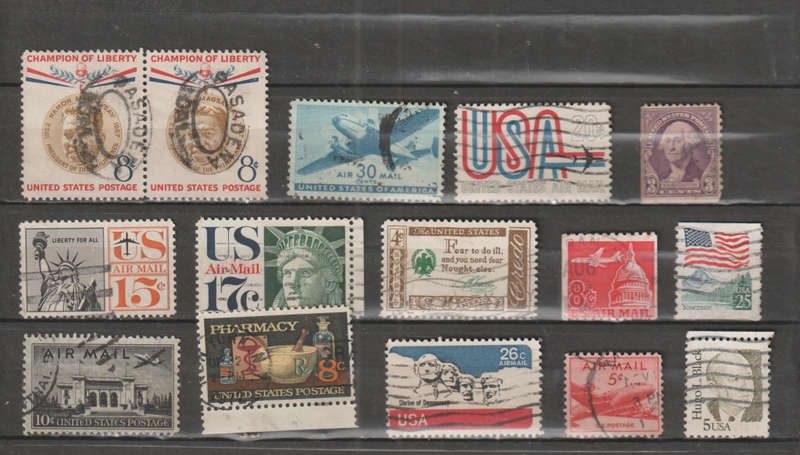 USA SELECTION BID PER STAMP TO TAKE ALL CARD EXCLUDED
