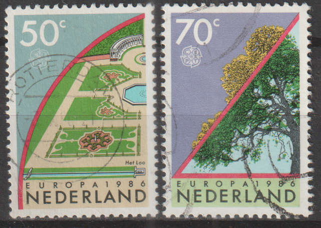 NETHERLANDS 1986 EUROPA Stamps - Nature Conservation ULH SG 1484/5