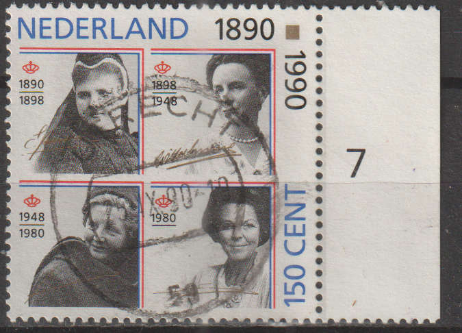NETHERLANDS 1990 The 100th Anniversary with Queens from the House of Orange ULH SG 1581
