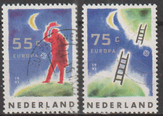 NETHERLANDS 1991 EUROPA Stamps - European Aerospace ULH SG 1618/9