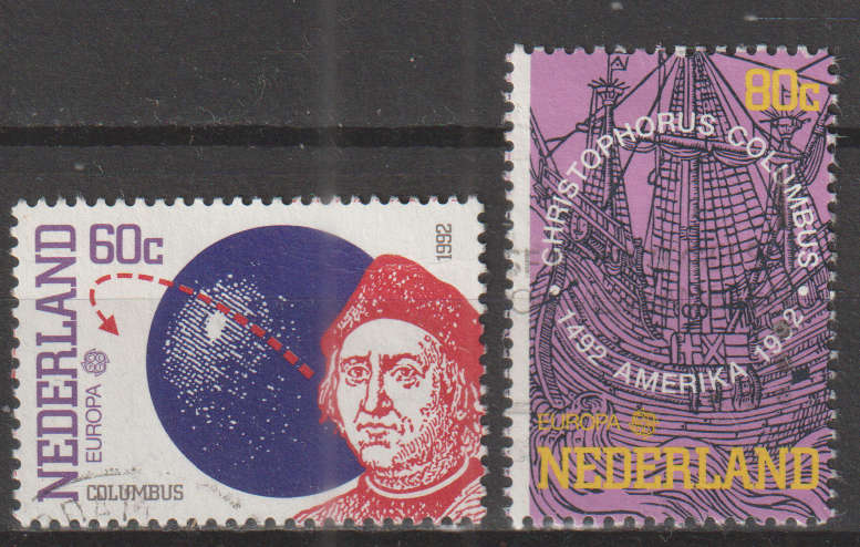 NETHERLANDS 1992 EUROPA Stamps - Voyages of Discovery in America ULH SG 1645/6