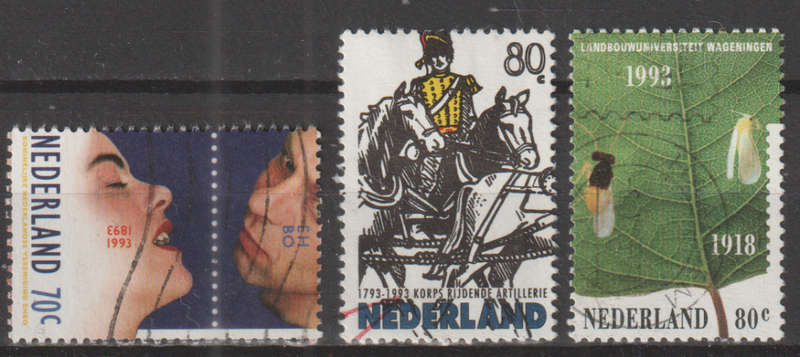 NETHERLANDS 1993 Anniversaries ULH SG 1668-70