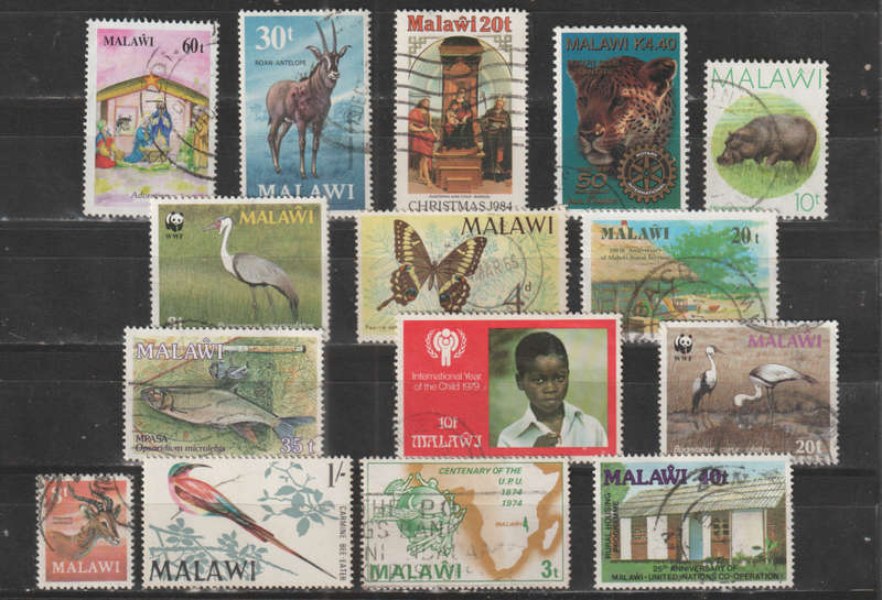MALAWI SELECTION BID PER STAMP TO TAKE ALL CARD EXCLUDED