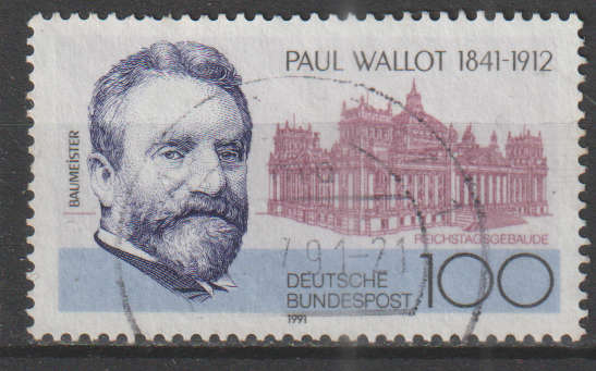 GERMANY 1991 The 150th Anniversary of the Death of Paul Wallot, Architect UNH SG 2396