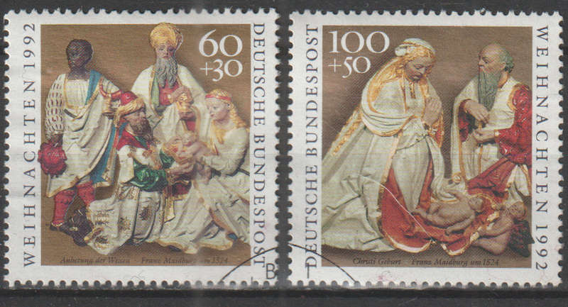 GERMANY 1992 Christmas Stamps UNH SG 2488/9