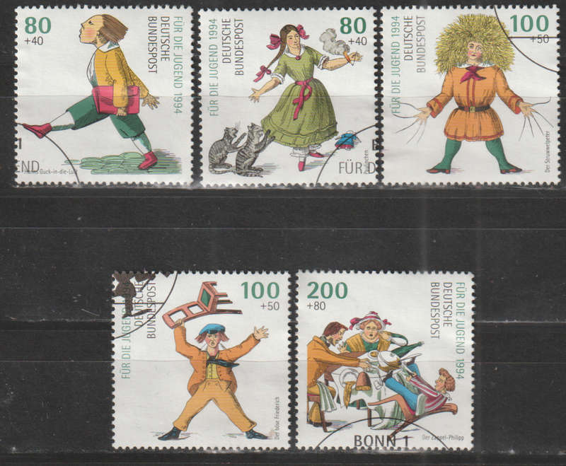 GERMANY 1994 Charity Stamps - Fary Tales - The 100th Anniversary of the Death of HeinrUNH SG 2568-72