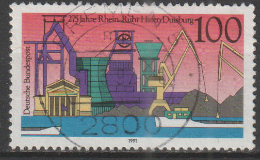 GERMANY 1991 The 275th Anniversary of the Rhein-Ruhr Habour in Duisburg UNH SG 2414