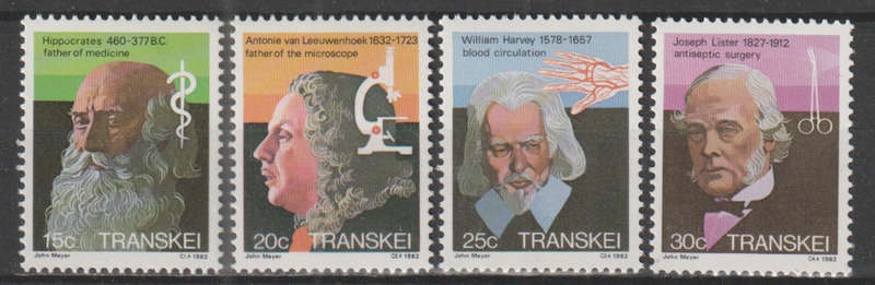 TRANSKEI 1982 Famous People of Medicine UMM