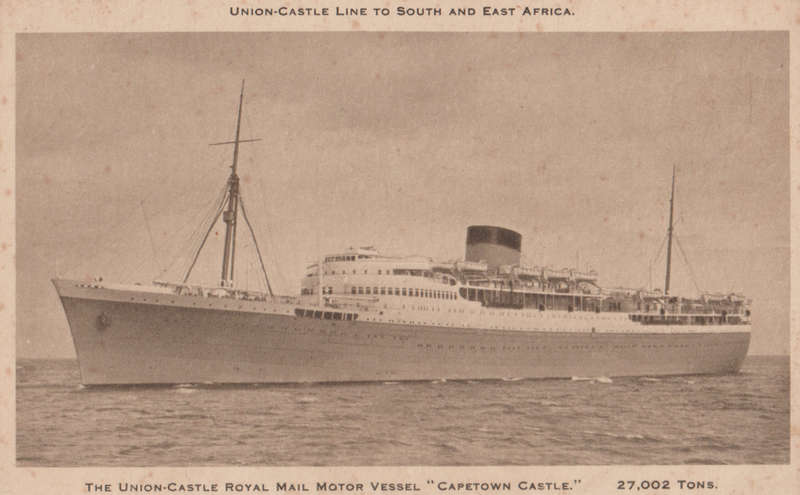 UNION CASTLE LINE CAPETOWN CASTLE MINT POSTCARD