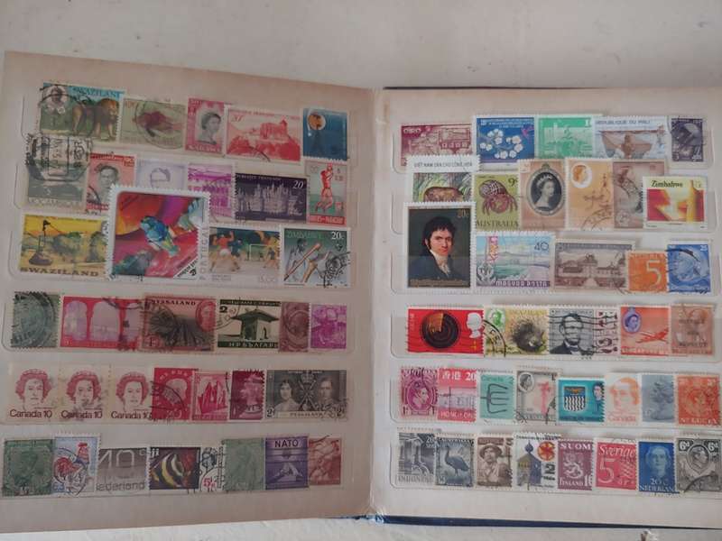 A5 STOCKBOOK LOADED WITH WORLD STAMPS GOOD VALUE