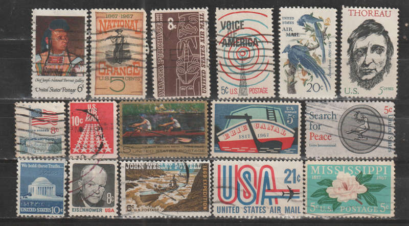 USA SELECTION BID PER STAMP TO TAKE ALL CARD EXCLUDED